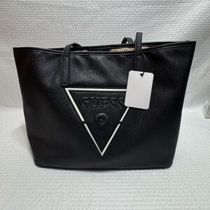 Guess Black Logo Tote Bag portini large